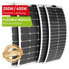 Solarpanel flexibel 400W 200W Solarmodul PV Solar Balkon Wohnmobil 100Watt