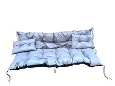 Gartenkissen Set für Schaukel Gartenmöbel Sitzpolster (Hellgrau, 180x60x50 cm)