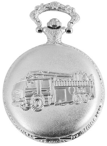 Taschenuhr motiv feuerwehrauto - taschenuhr,