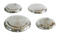 4x Edelstahl Herdabdeckplatte