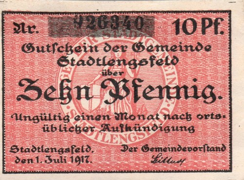 Notgeld gutschein gemeinde - notgeld,