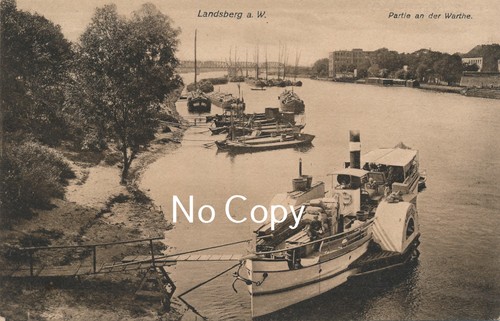 Landsberg warthe hafen schiffe - warthe,