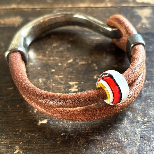 Vintage leder armband herren - armband,
