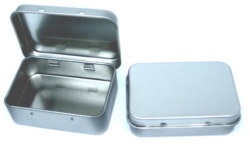 Blechdose scharnier deckel - blechdose, scharnier-deckel