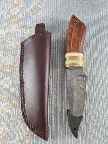Damast jagdmesser leder - damast,
