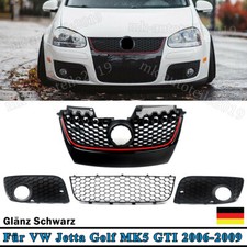Vorne Zentral Kühlergrill Gitter Für VW GOLF Mk5 ESTATE GTI Jetta 06-09 Schwarz