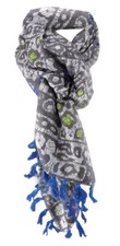 Halstuch royal blau grau grün