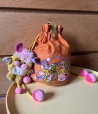 Popples Tasche Rucksack Vintage alt Rarität Beutel 1986 Stoff Mattel 80er alt