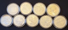 Konvolut 9 x 10€ Euro Gedenkmünzen Deutschland 2002/2003, PP, 925 Silber