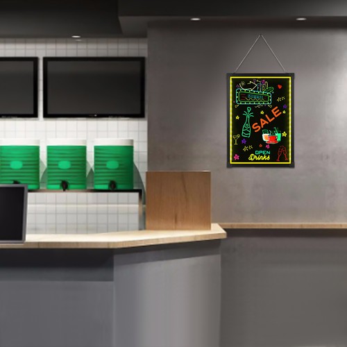 Led schreibtafel leuchttafel - led,