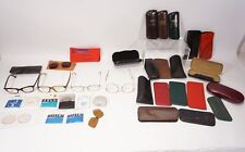 Vintage Konvolut alte Brillen Brillengläser u.A. Zeiss und Brillenetuis