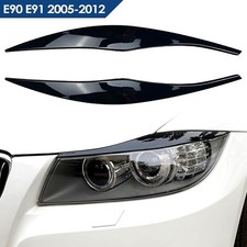 Scheinwerferblenden Böser Blick Schwarz Glanz für BMW 3er E90 E91 2005-2012