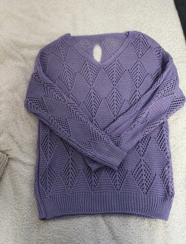 Damen strickpullover lila - strickpullover,