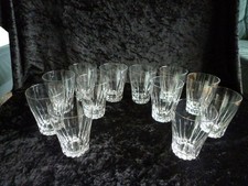 12x Glas, Trinkglas, Wasser-/ Saft-Gläser, Kristall geschliffen, 70-er Jahre