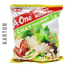 30x85g A-One Instantnudeln vegetarisch Geschmack Mi Chay Instant Nudelsuppe