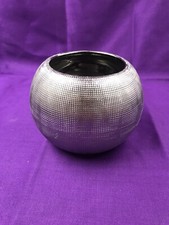 Kerzenglas Lambert Silber-farben Deko 10 cm hoch