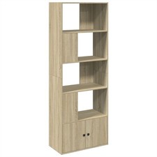 AUA Bücherregal Standregal Bodenregal Sonoma Eiche 70x36x189 Cm Spanplatt B-Ware