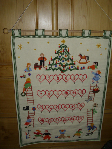 Adventskalender handgestickt - adventskalender,,