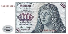 10 Deutsche Mark Schein 2.Januar 1980 - kassenfrisch