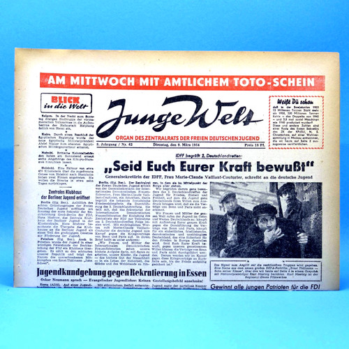 Junge welt 1954 - welt, 09.03.1954