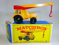 Matchbox RW 11C Jumbo Crane 2. Ausführung gelb & rot  Haken Einfachseil "E3" Box