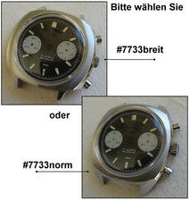 Stahl-Uhren-Gehäuse für VALJOUX 7733 #7733breit oder nur das Zifferblatt schwarz