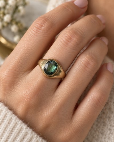 Vintage goldring mit - vintage,