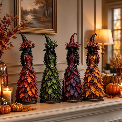 Hexe figur halloween deko harz - halloween,