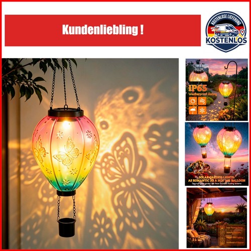 Heißluftballon solarleuchten - heißluftballon,
