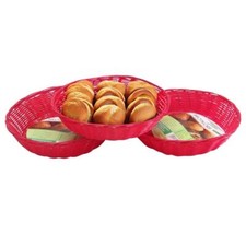 3er-Set  Brotkorb  Korb Rot