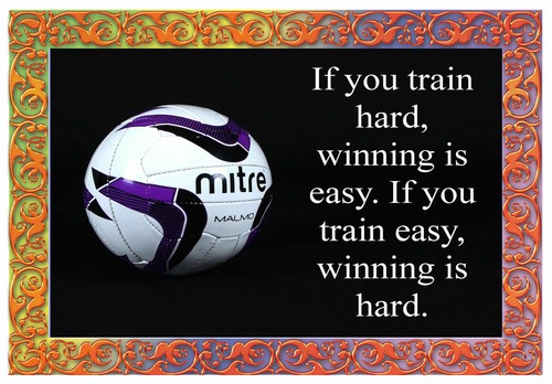 Fussball zug hart - hart, inspirierend