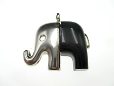 Designer Elefant Anhänger 925 Sterling Silber Modernist Vintage Retro selten Big