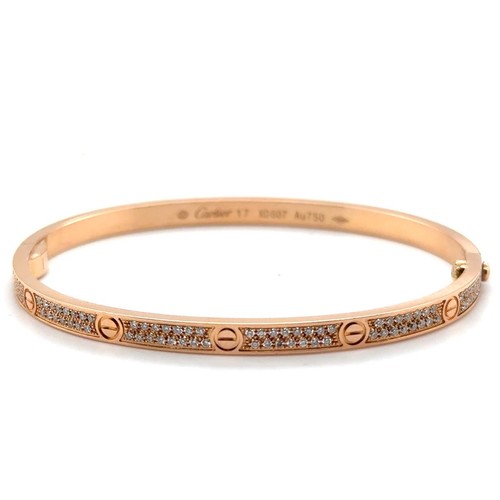 18kt rotgold diamant schraub - diamant,