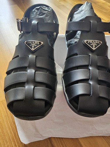 Genuine black rubber prada - black,