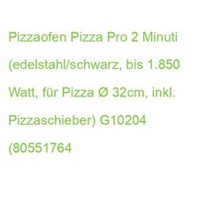Pizzaofen Pizza Pro 2 Minuti