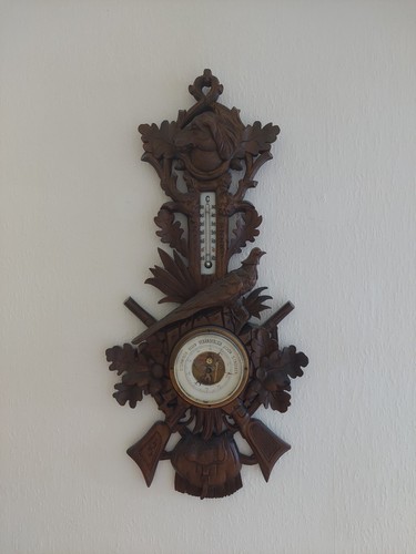 Vintage wetterstation holz - wetterstation,