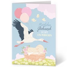 Große Karte zur Geburt XXL