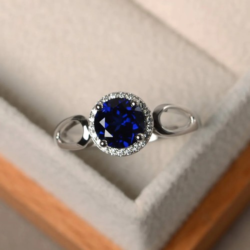 Blauer saphir ring - blauer, cocktail