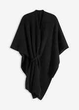 Poncho-Schal Schwarz Damen