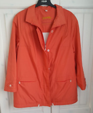 Sympatex Jacke Korallenrot Gr.46 mit Taschen und Innentasche Kordelzugband unten