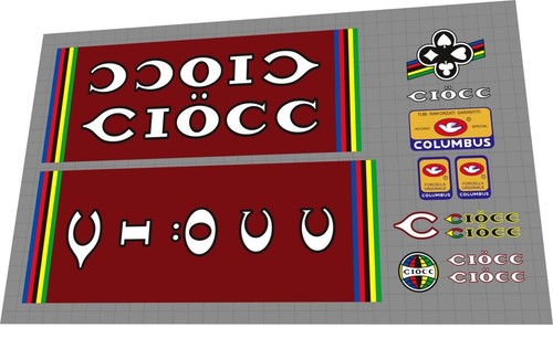 Ciöcc burgundy frame decal - ciÖcc,