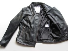NEU! HEINE echt LEDER JACKE Lammleder NIETEN 36  (34 fällt  groß wie 36)  NEU