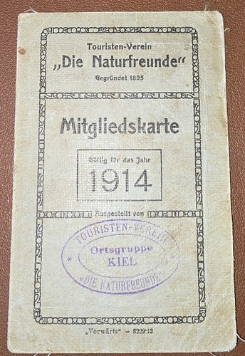 Naturfreunde mitgliedskarte - naturfreunde,