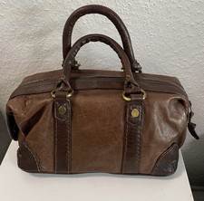 HILFIGER Genuine Leather HANDTASCHE BRAUN