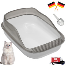 Katzentoilette Katzenklo Katzen Toilette WC mit Rand Jumbo Schalentoilette Weiß