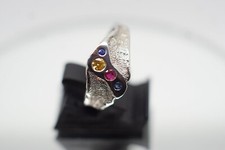 ?Ring,Damen,Herren,14 Kt Weissgold,585er,fancy Brillant,Saphir,Rubin,Neuwertig