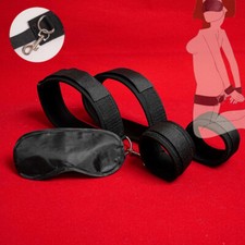 SM Bondage Set Fesselset Halsband Handfesseln Fußfesseln Augenmaske Sexspielzeug