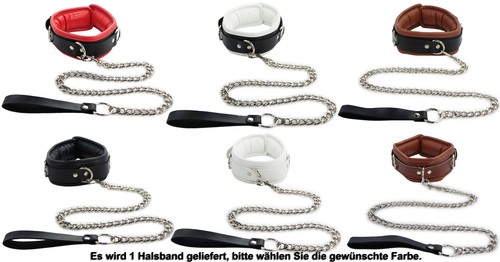 Halsband mit leine gepolstert - leine,