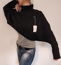 Damen Sweater Poncho Pullover