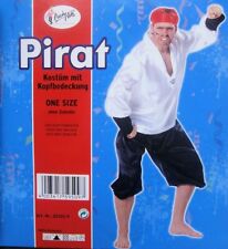 Herren Faschings Kostüm "Pirat" 3 tlg. mit Hemd, Hose, Tuch, Karneval